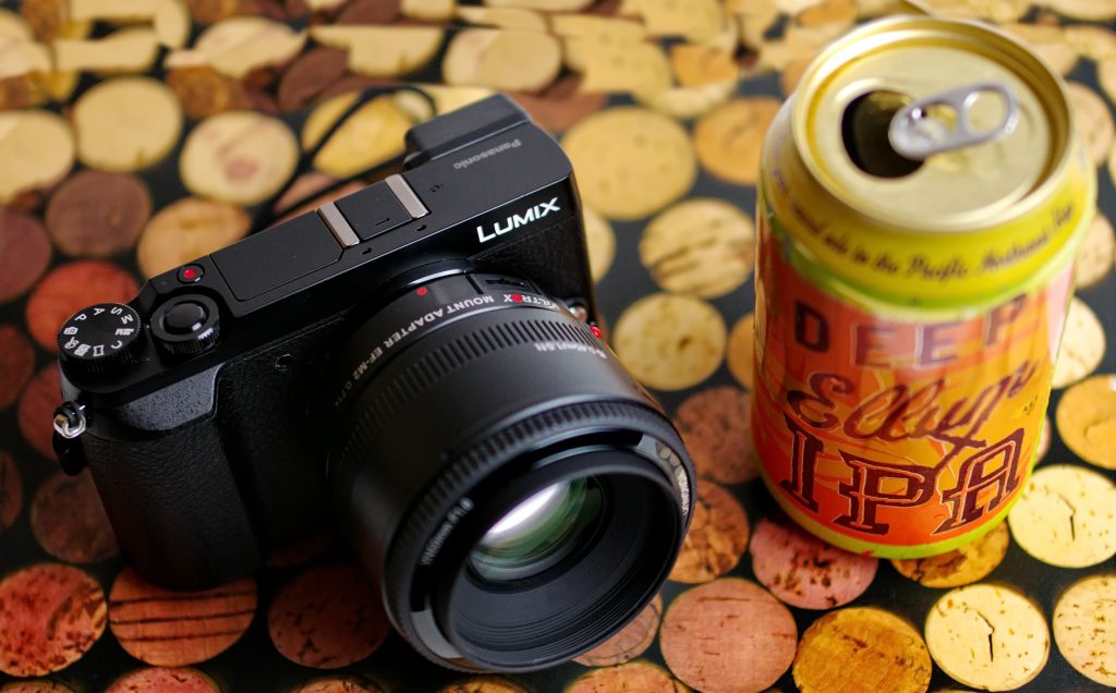 Panasonic Lumix GX85 with Viltrox EF M2 and Yongnuo 50mm f/1.8 (IPA not included)