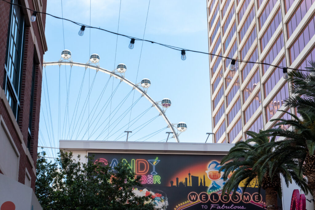 Panasonic LX-10. Ferris Wheel seen from Las Vegas Boulevard.